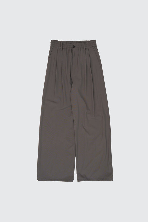 Wool Washer Tropical 2pleated Easy Trousers