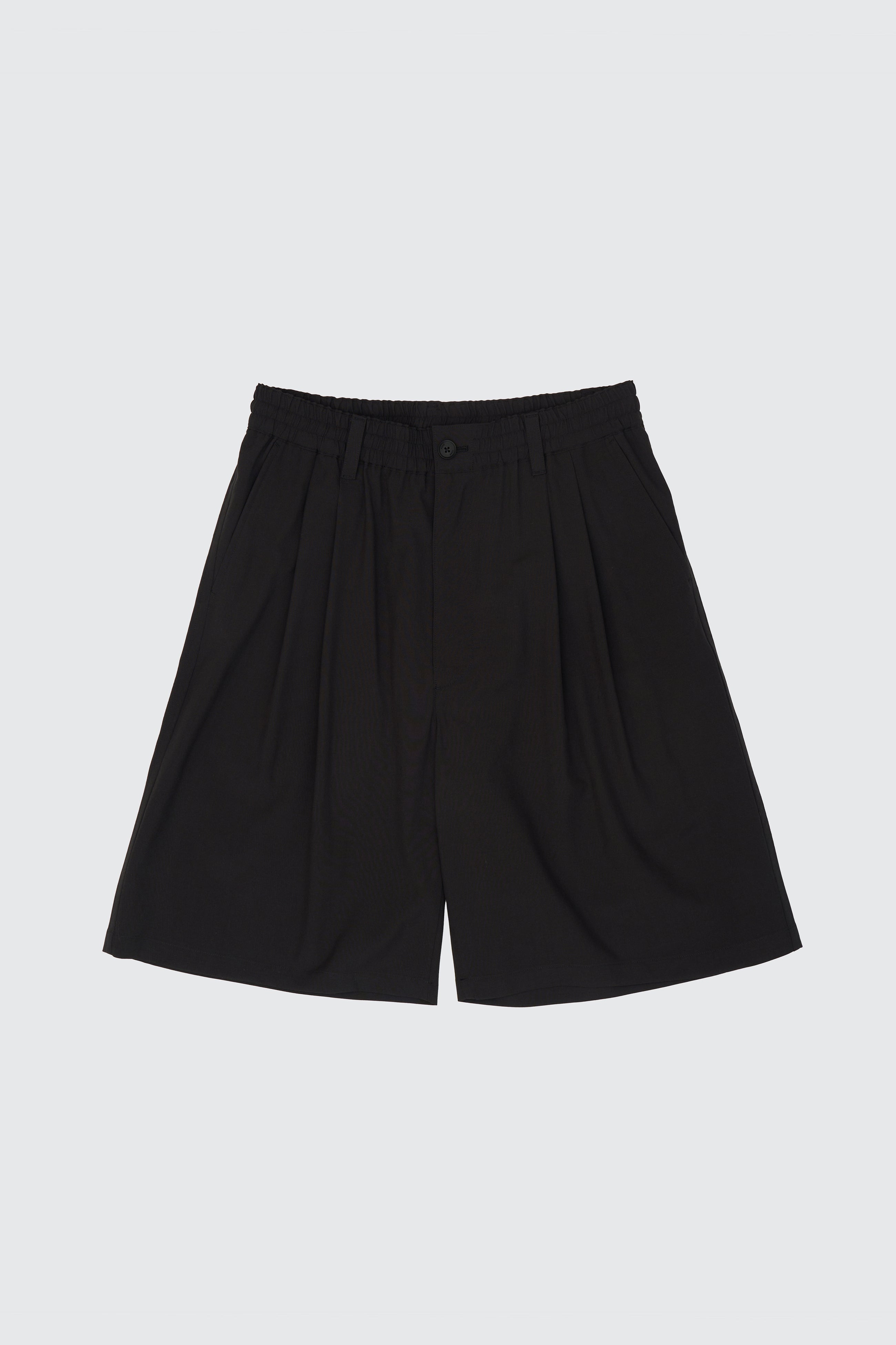 Wool Washer Tropical 2Pleated Easy Shorts | YOKE Official Website