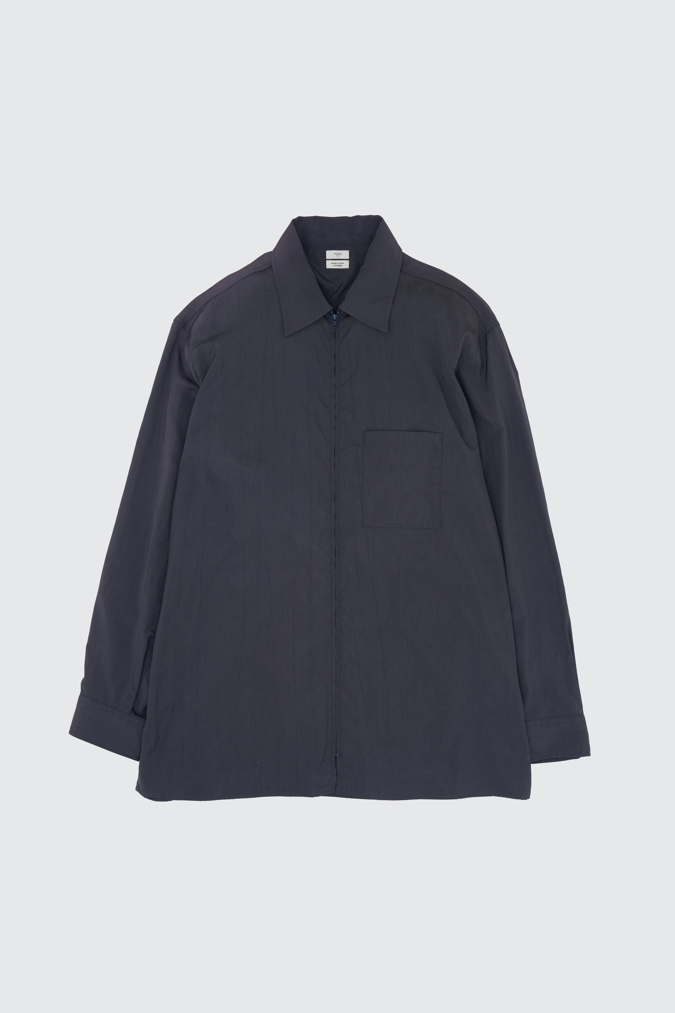 Silk Nylon Zip Shirt | YOKE Official Website