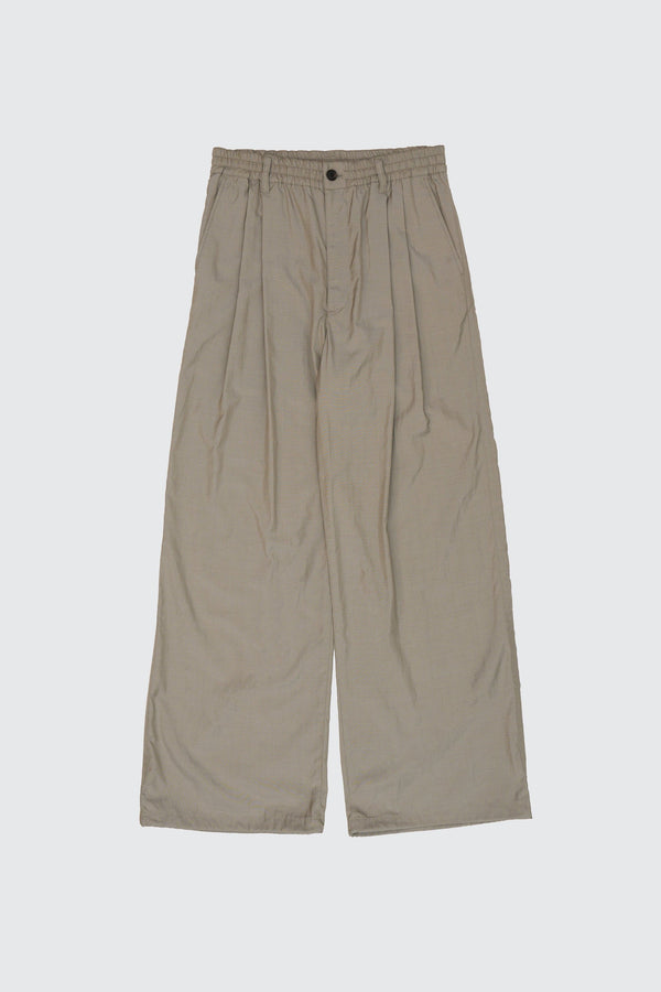 Silk Nylon 2Pleated Easy Pants