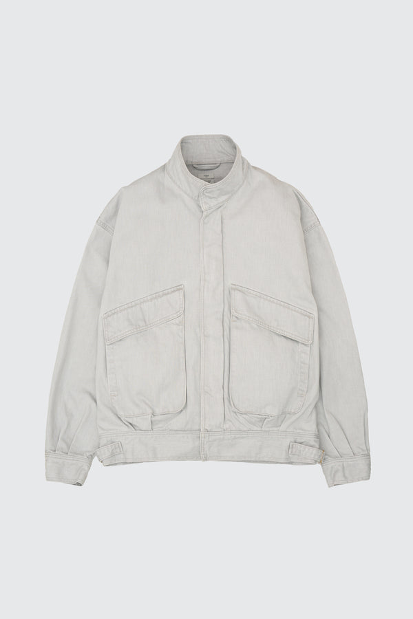 Suface Dyed Denim Stand Collar Blouson