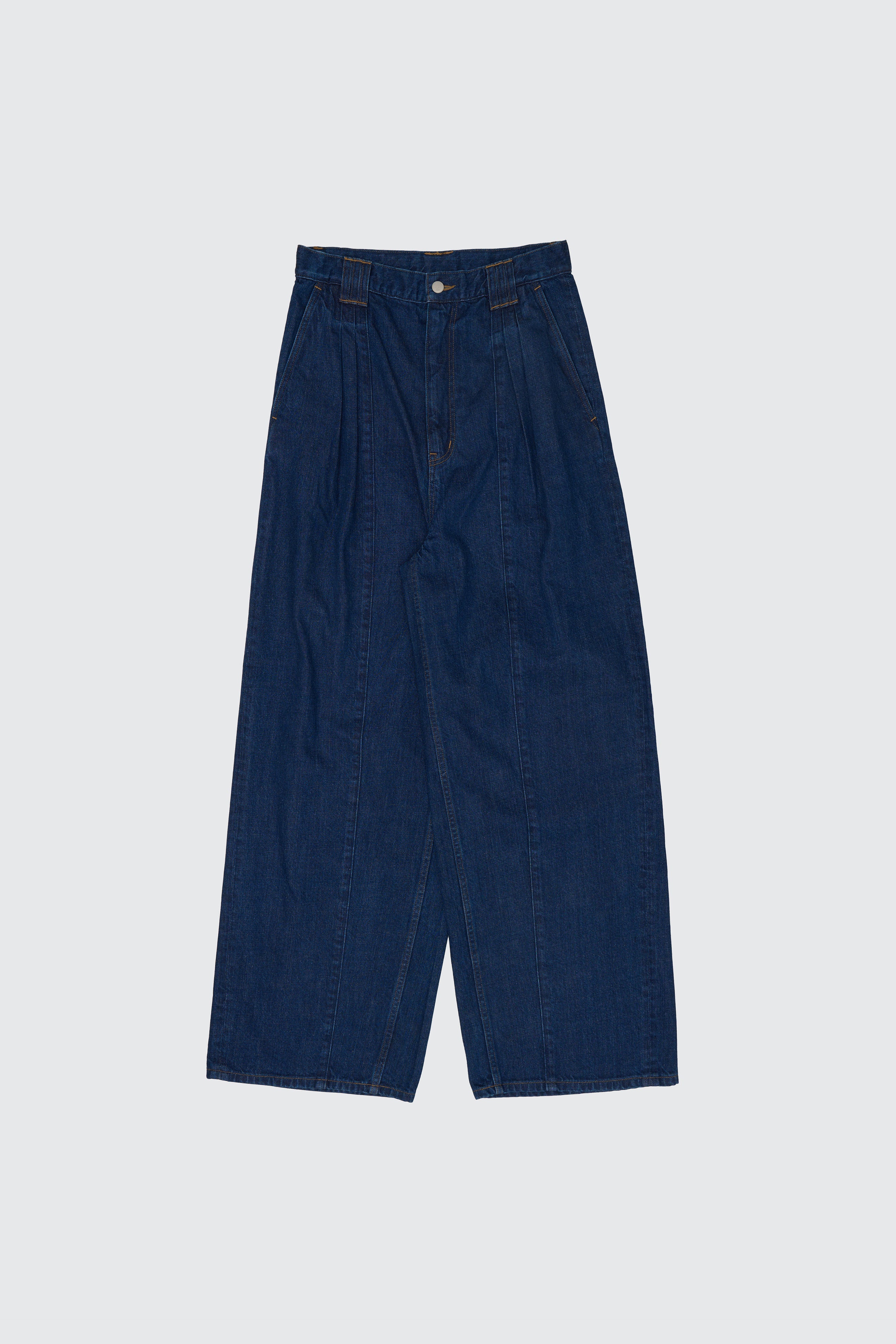 Vintage Washed 3tuck Wide Denim Trousers | YOKE Official Website