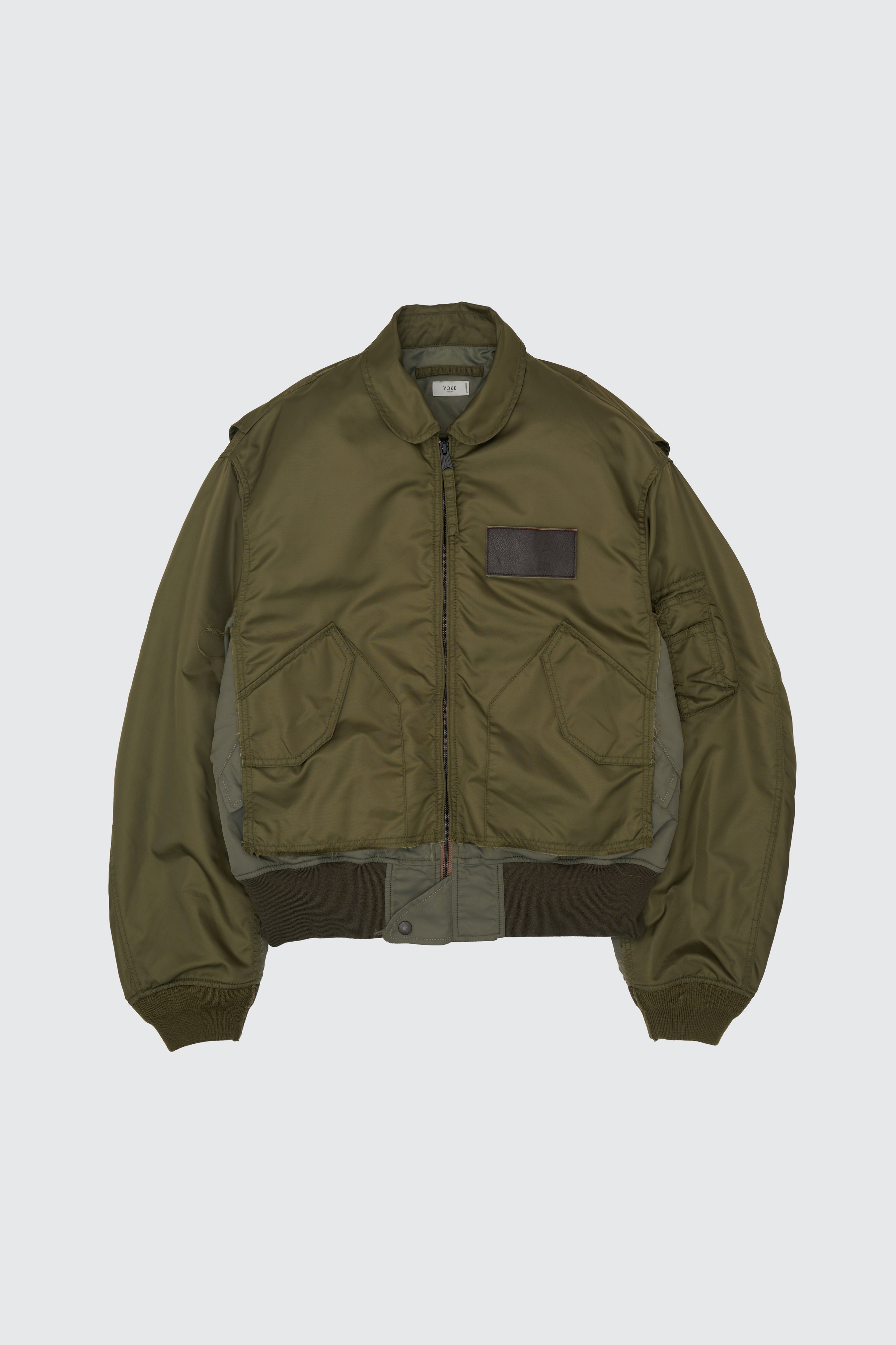 ジャケット・アウター Connected Rib Knit Flight Jacket Connected Rib Knit Flight Jacket – YOKE