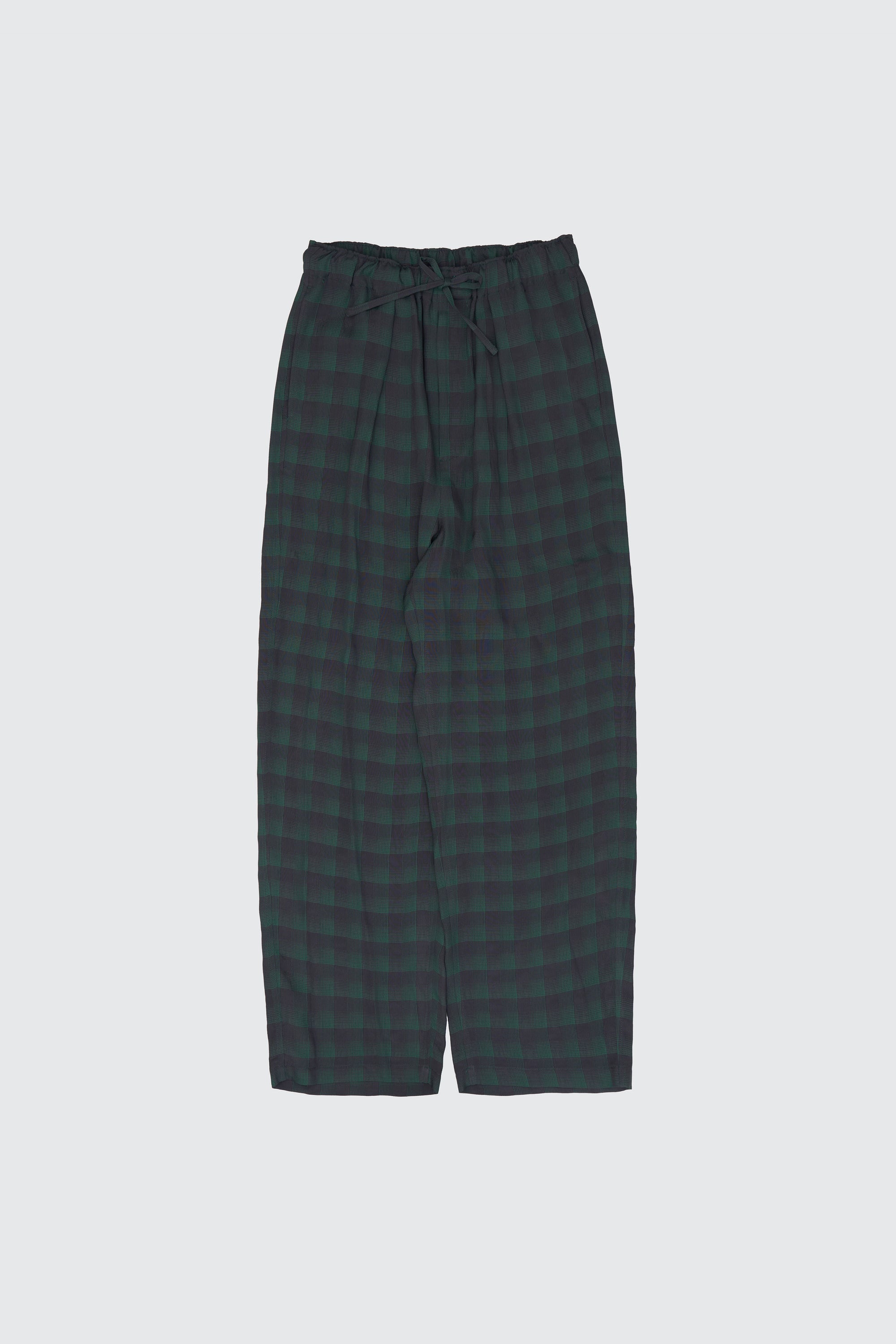 YOKE (ヨーク) ジャカードチェックイージーパンツ グリーン