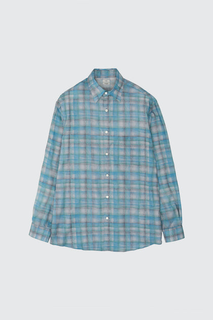 Printed Plaid Cotton Twill Shirt | YOKE Official Website