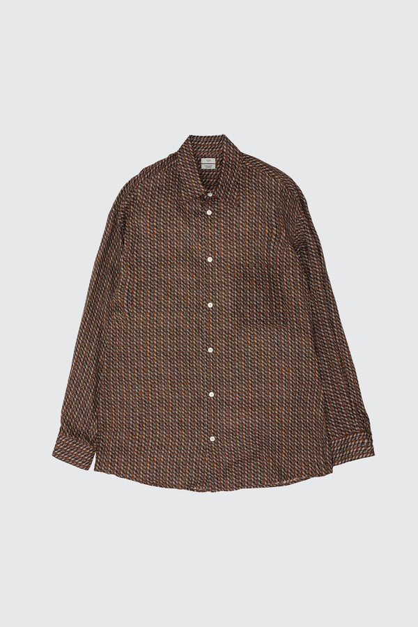 Vintage Pattern Printed Rayon Shirt