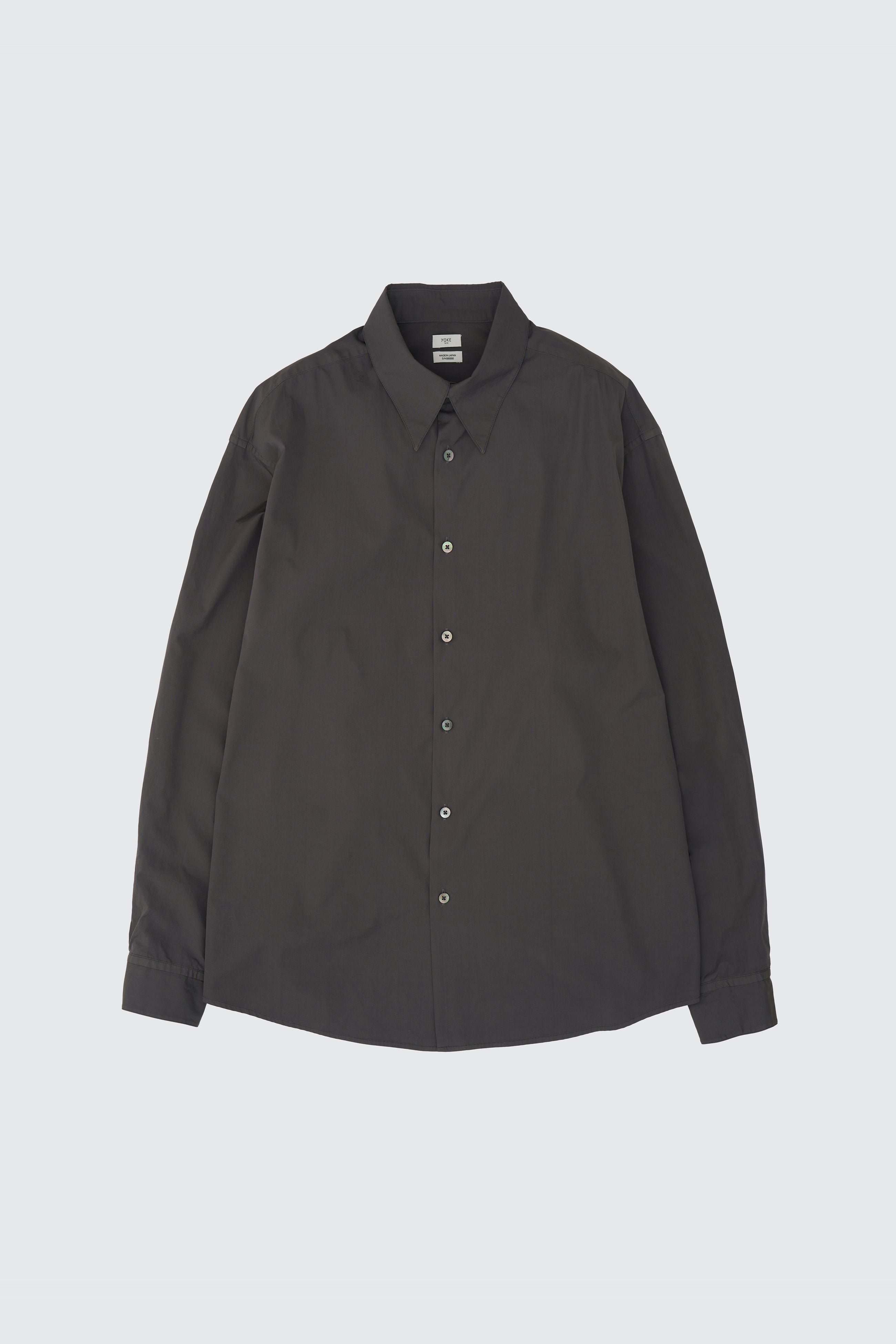 Suvin Gold Cotton Poplin Loose Fit Shirt | YOKE Official Website