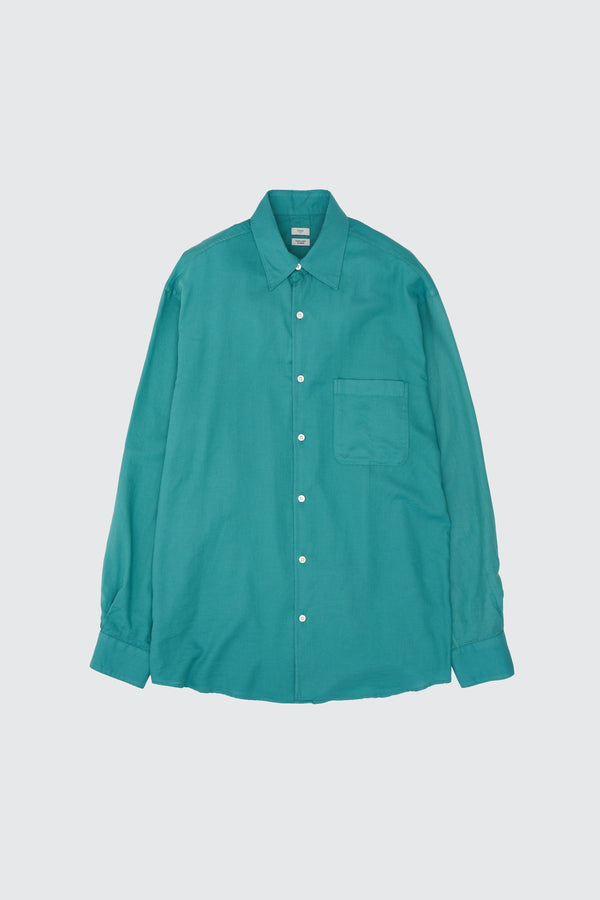 Cotton Silk Twill Garment-dyed Loosed Shirt