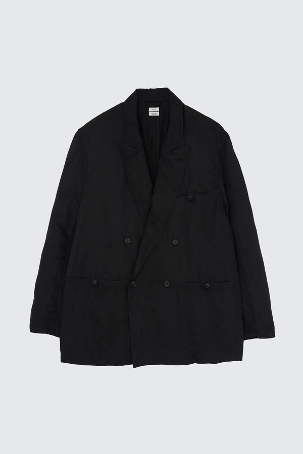 Linen Silk Kersey Double Breasted Blezer