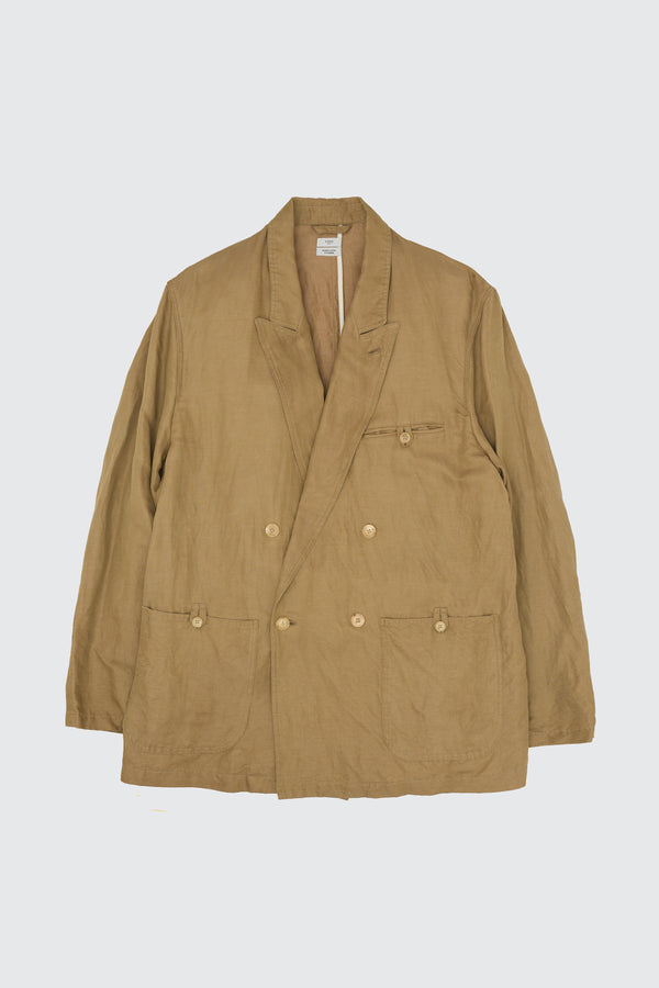 Linen Silk Kersey Double Breasted Blezer