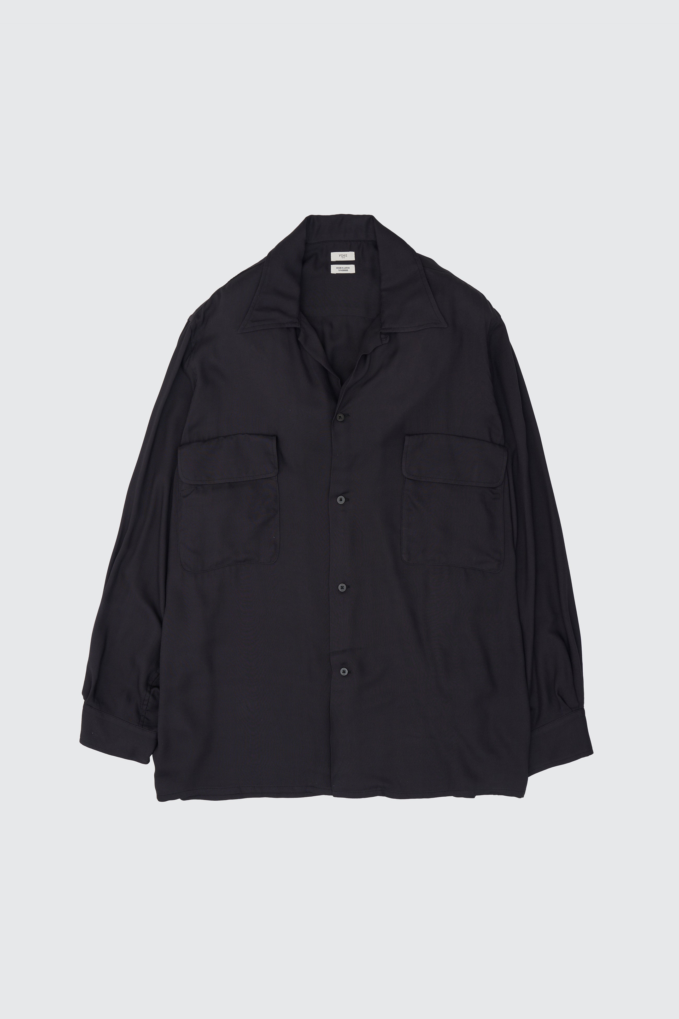 Modal Double Pocket Open Collar Shirt | YOKE Official Website Modal Double Pocket Open Collar Shirt | YOKE Official Website