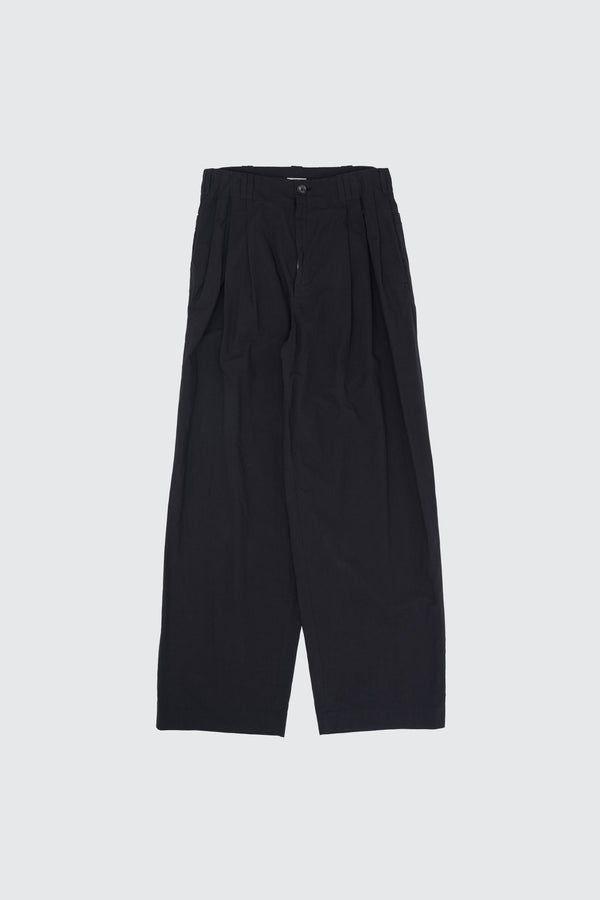Cotton Typewriter Garment-dyed 3pleated Tapered Trousers