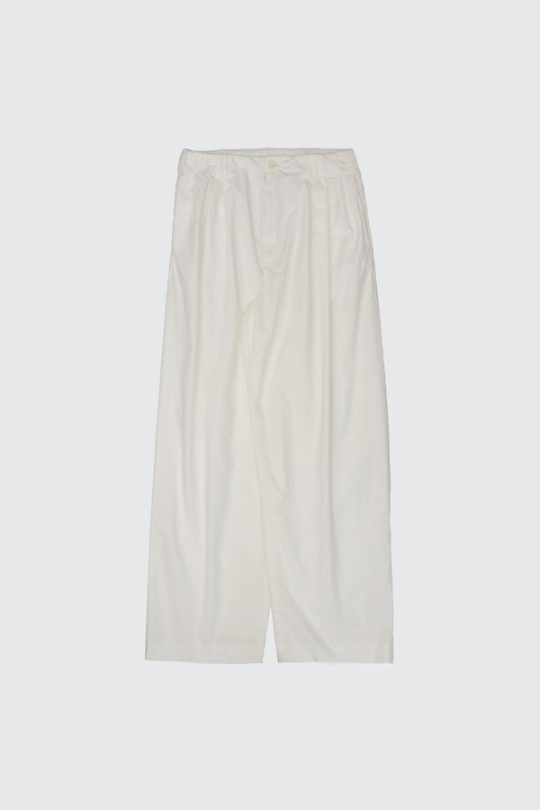 Cotton Typewriter Garment-dyed 3pleated Tapered Trousers