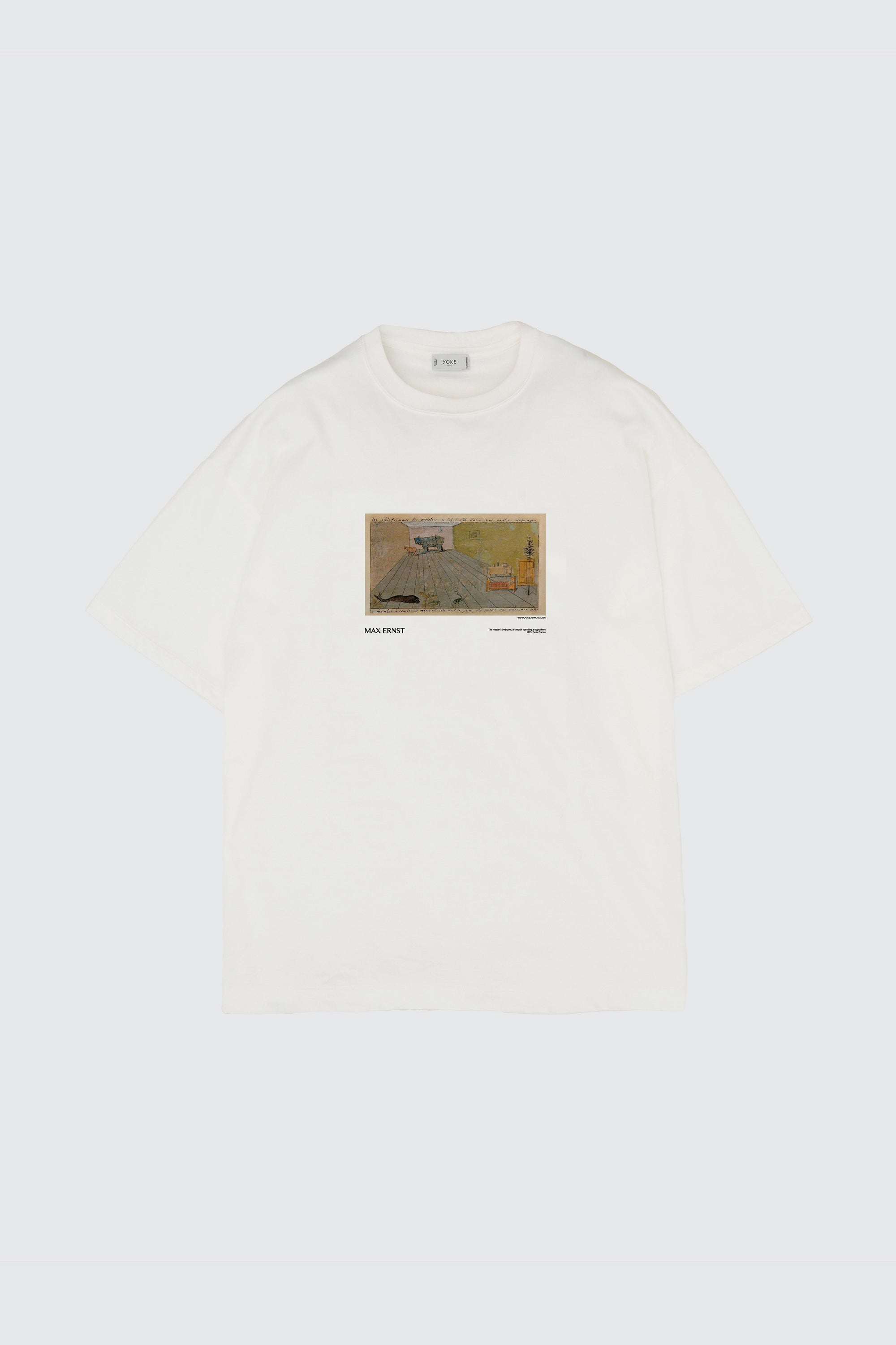 YOKE (ヨーク) マックスエルンストアートプリントTシャツ ザ・マスターベッドルーム ホワイト 白