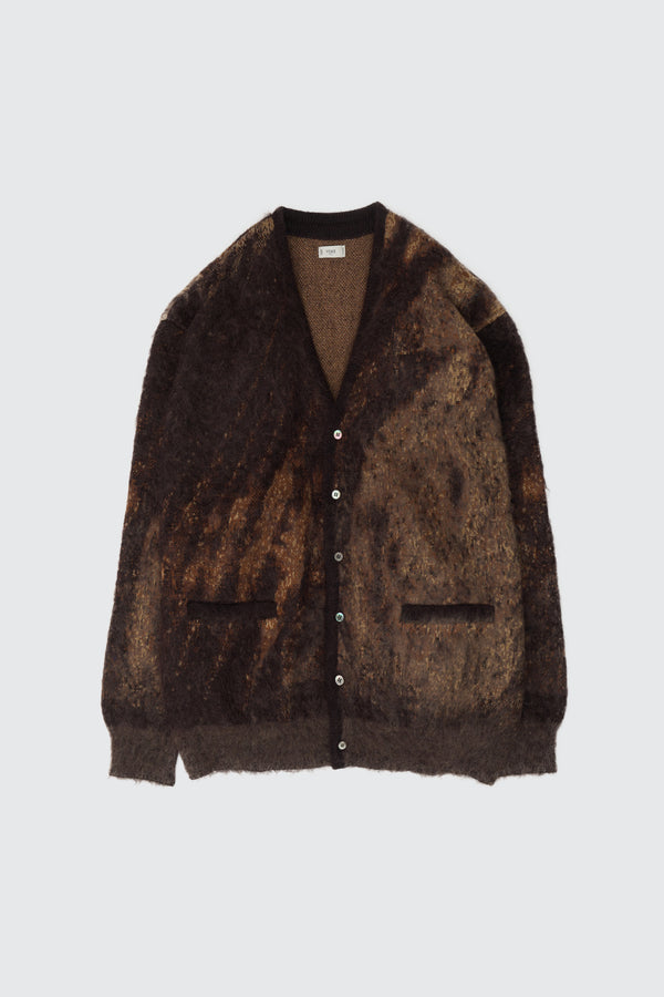 Abstract Jaquard Mohair Cardigan