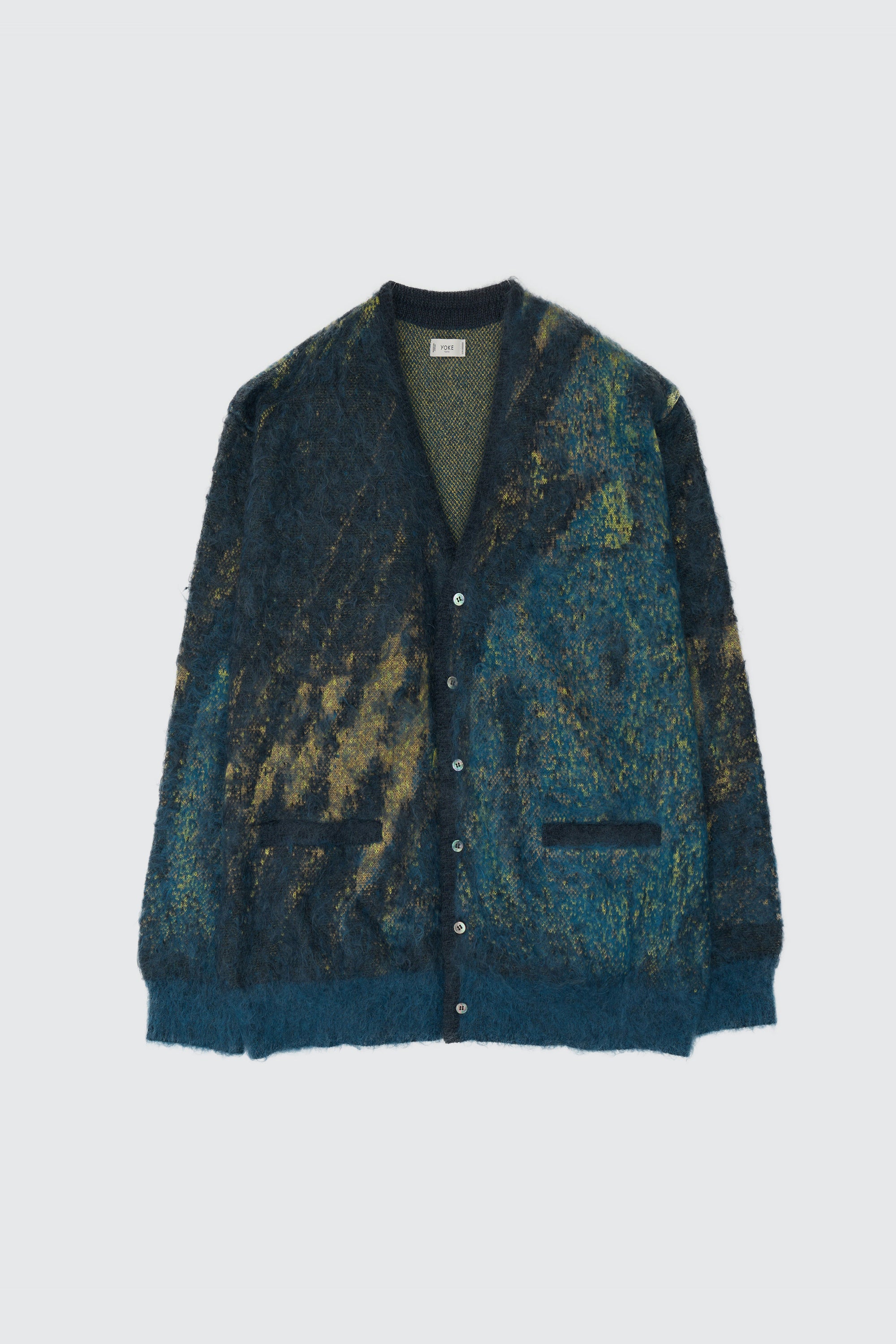 Abstract Jaquard Mohair Cardigan