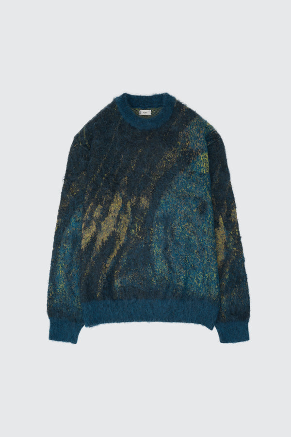 Abstract Jaquard Mohair Sweater