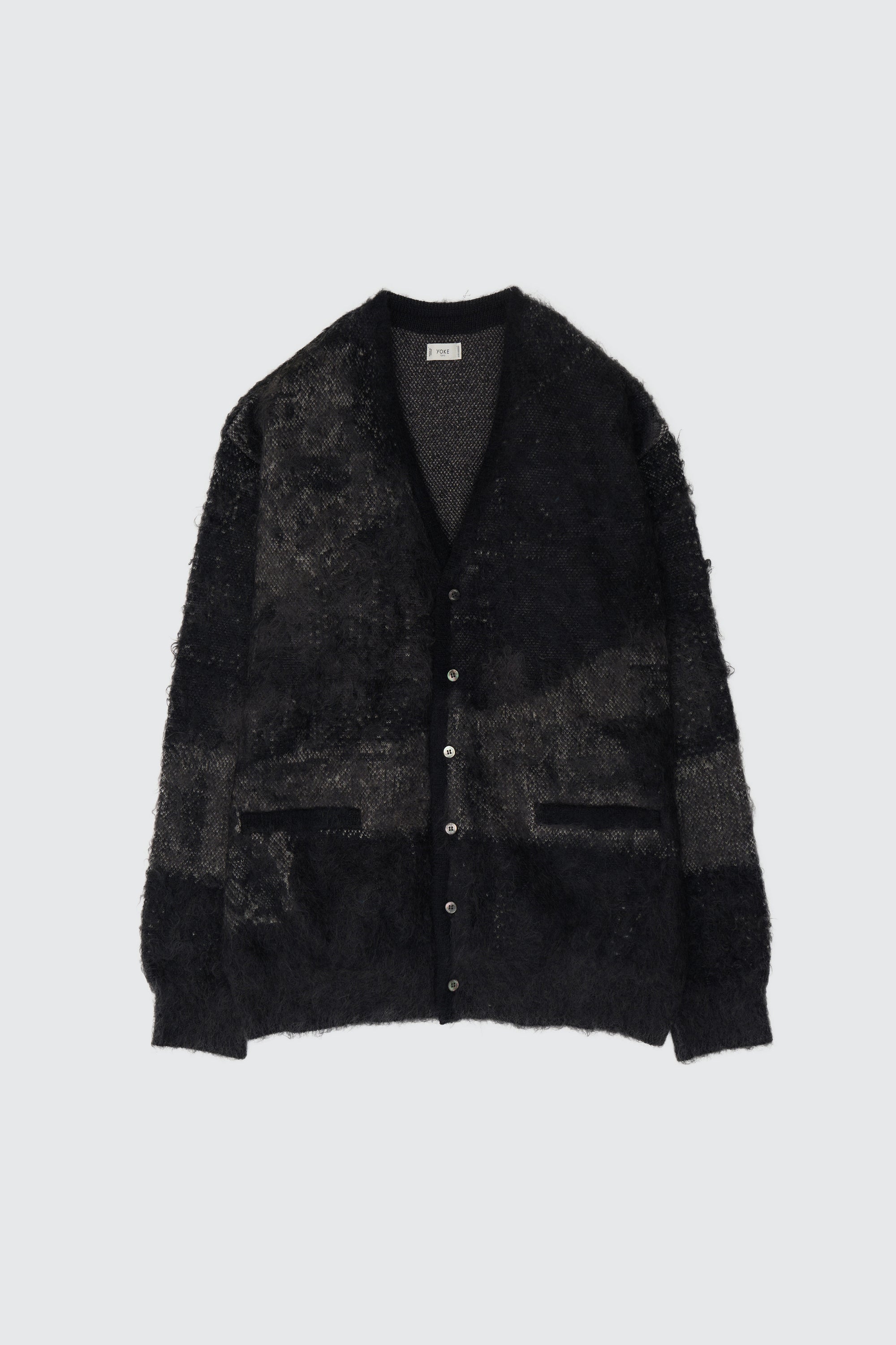 Abstract Jaquard Mohair Cardigan