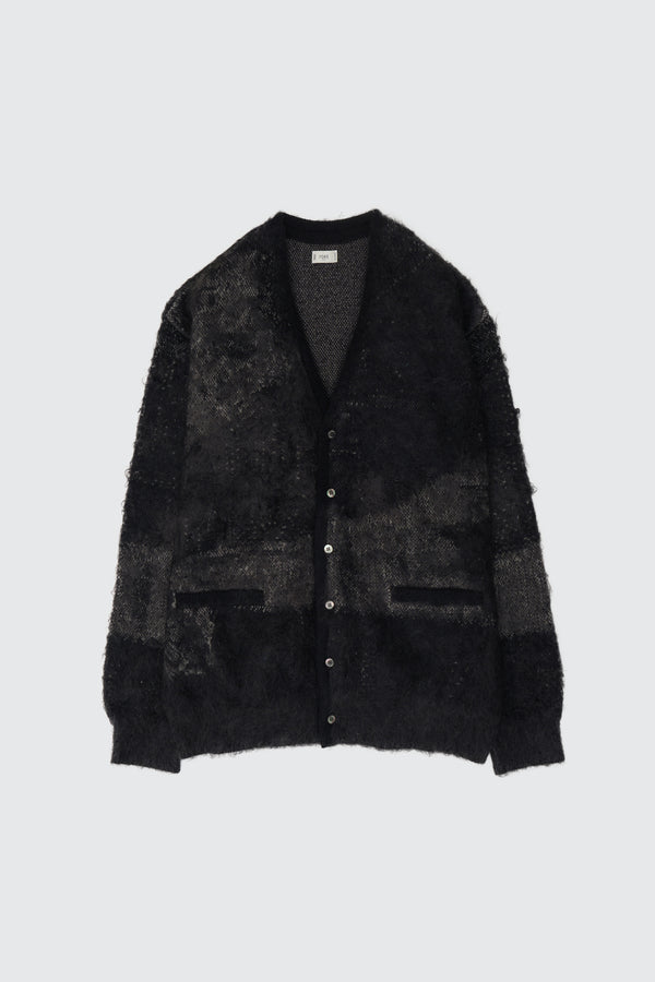 Abstract Jaquard Mohair Cardigan