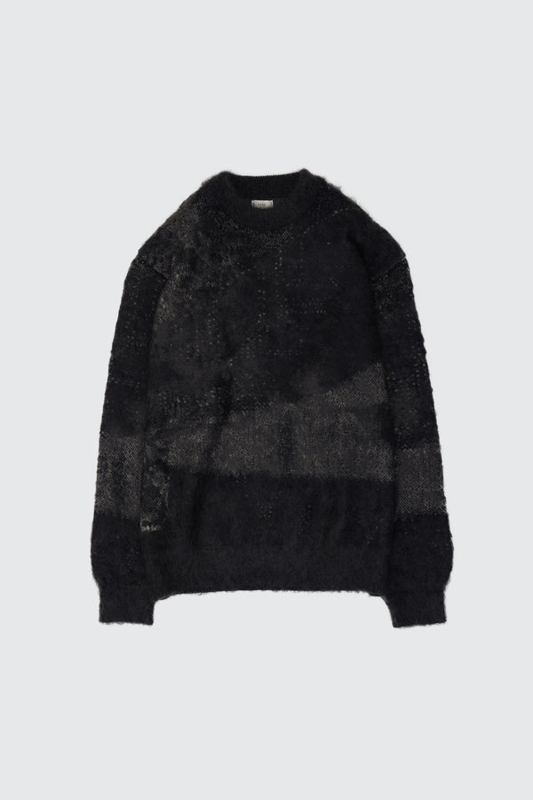 Abstract Jaquard Mohair Sweater