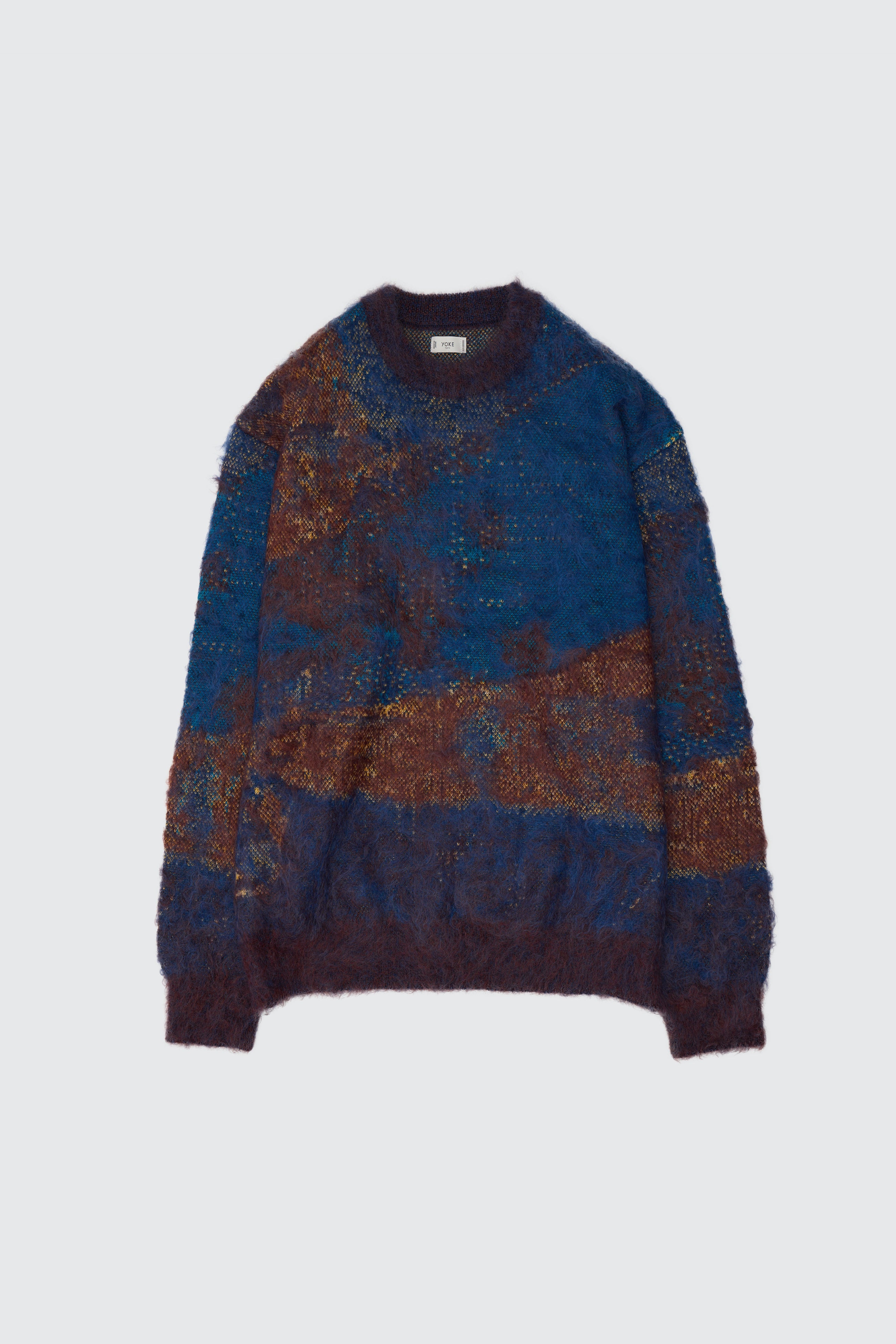 Abstract Jaquard Mohair Sweater | YOKE Ofiicial Website