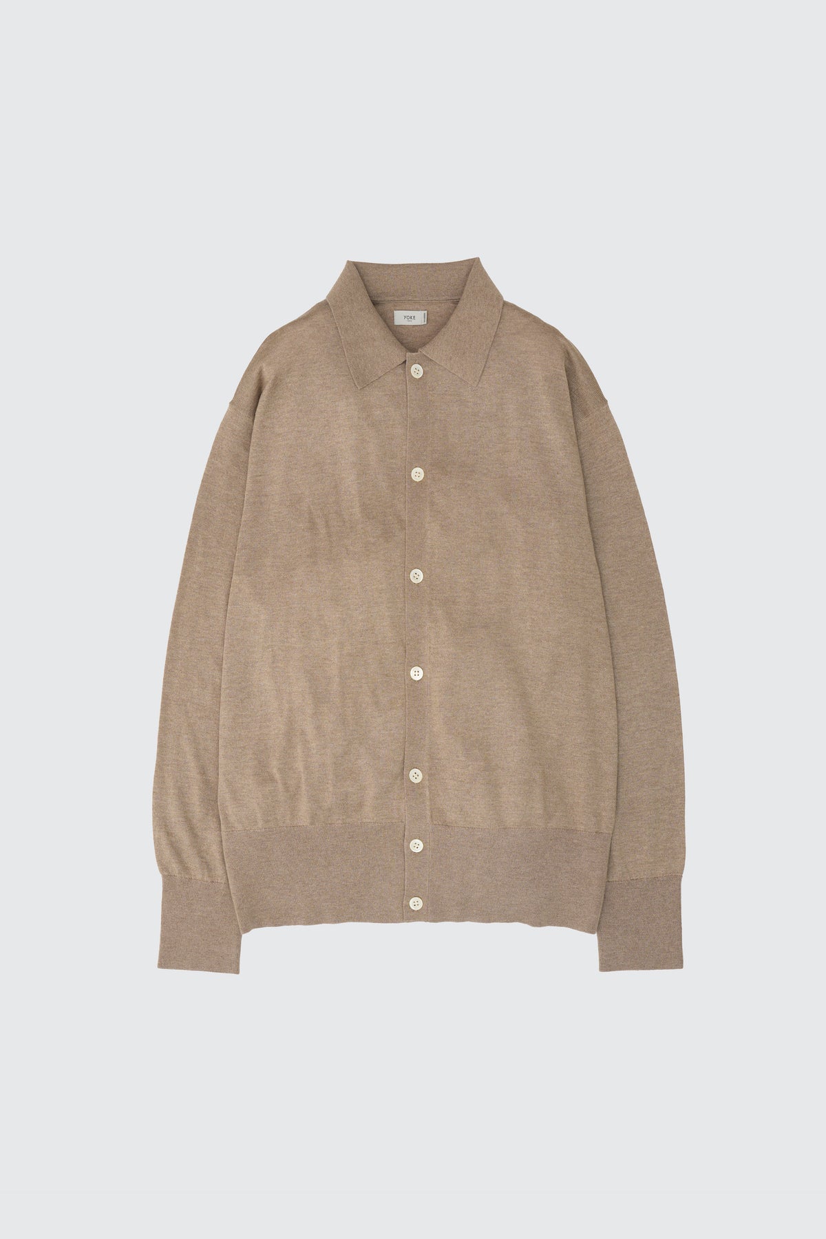 YOKE (ヨーク) シルクカシミヤニットシャツカーディガン トップベージュ
