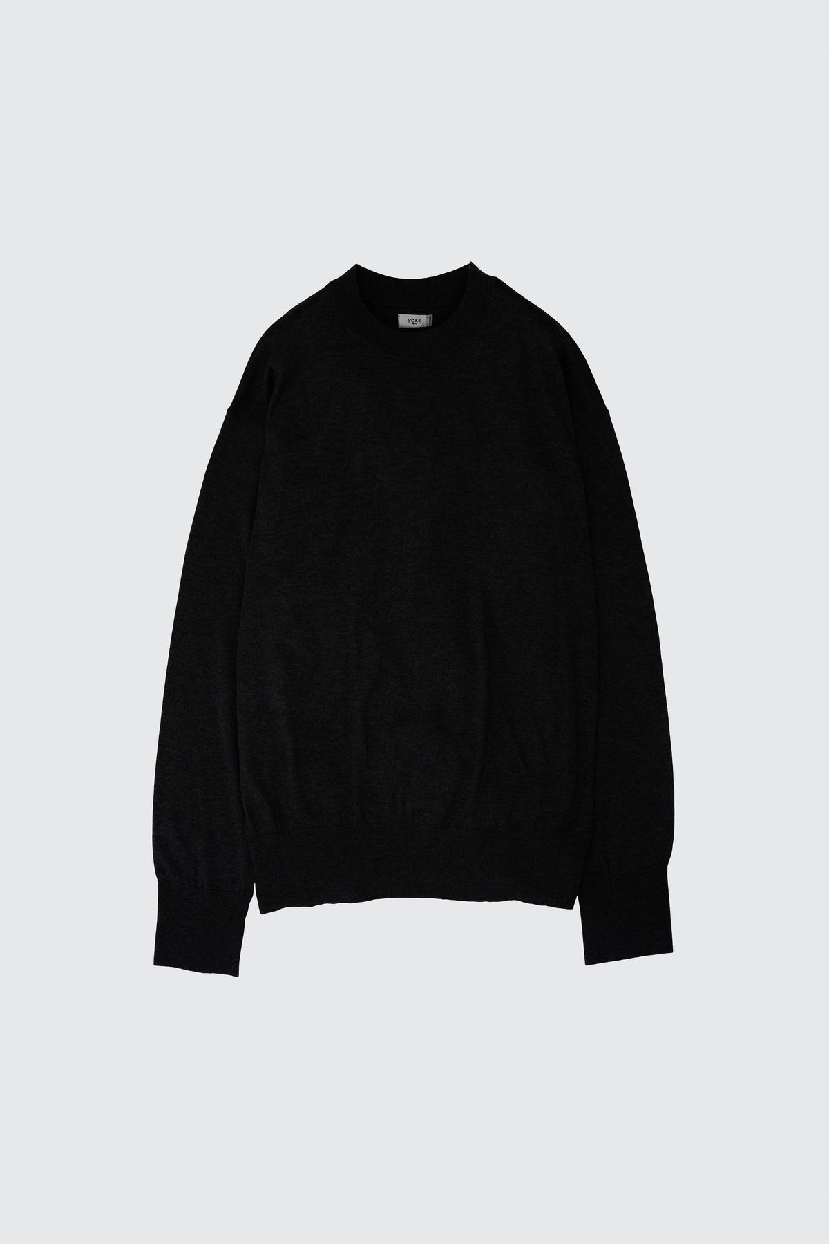 YOKE (ヨーク) シルクカシミヤクルーネックセーター ブラック