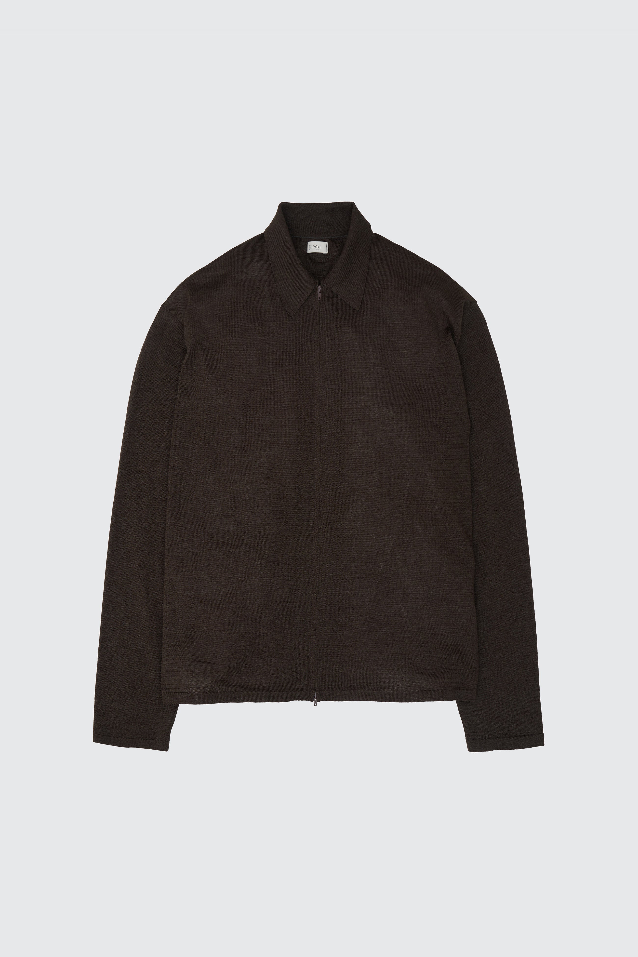 Ramie Wool Zip Knit Shirt | YOKE Official Website