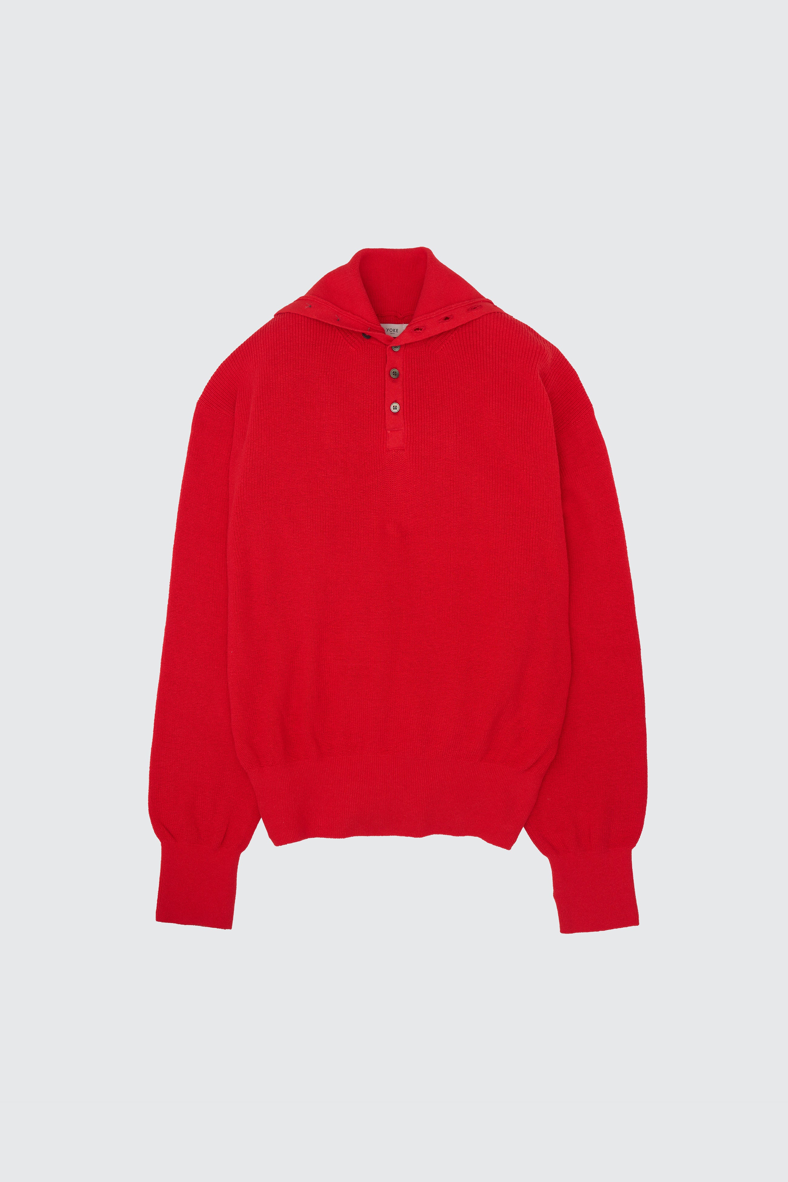 Highneck Henley Rib Sweater | YOKE Official Website