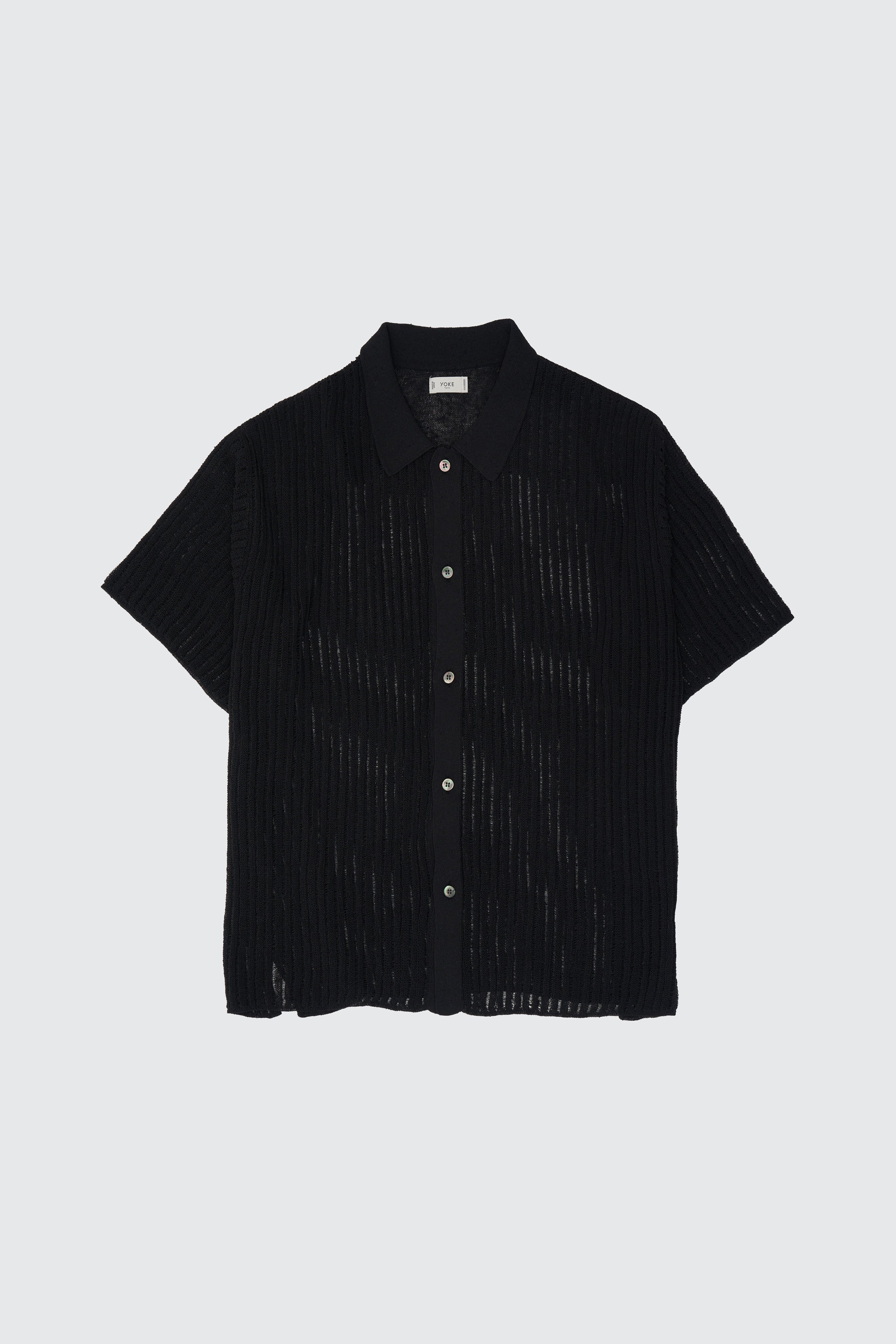 Rib Knit Sheer Shirt | YOKE Official Website