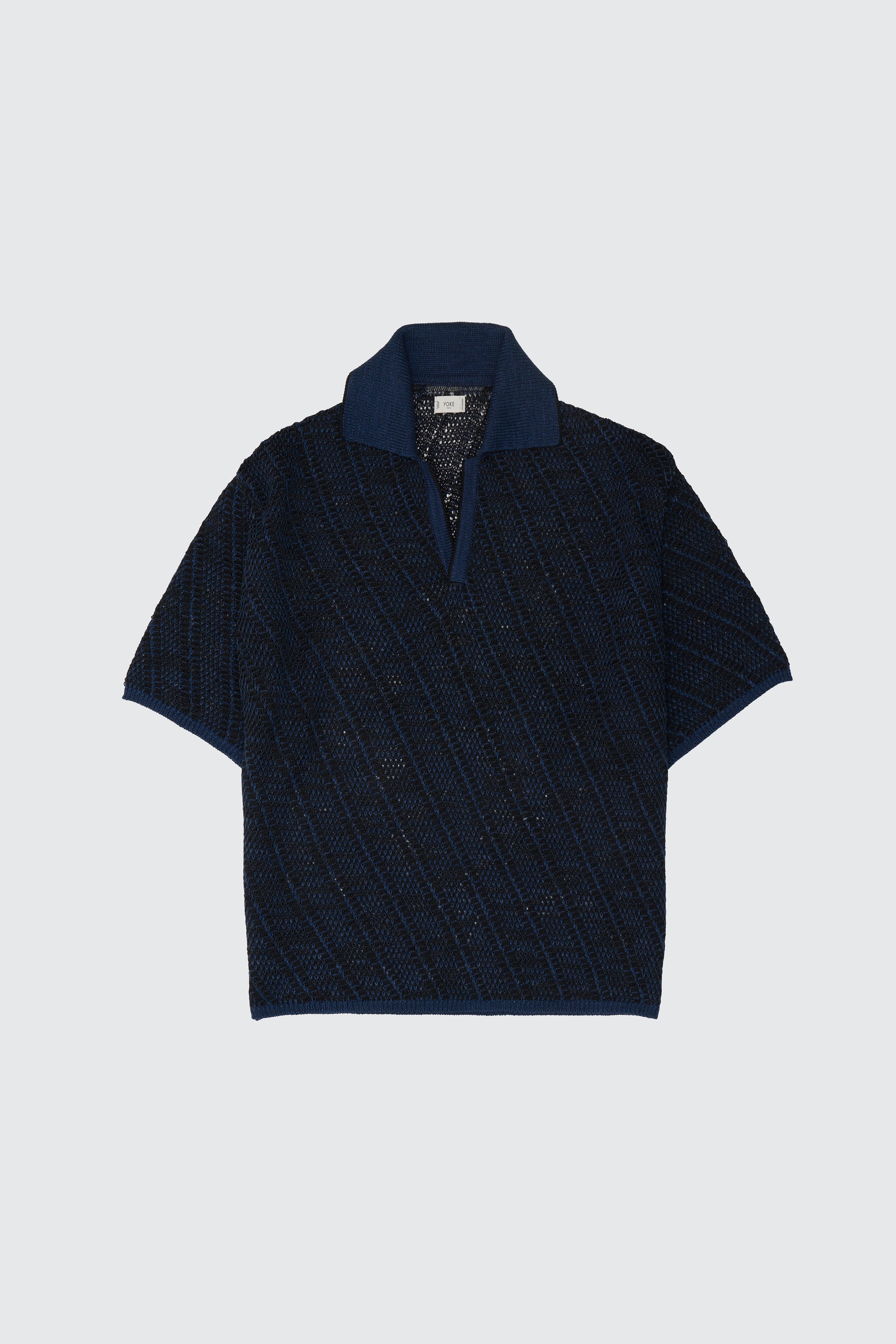 Diagonal Knit Skipper Shirt | YOKE Official Website