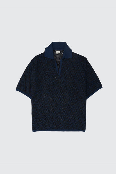 トップス KI Diagonal Knit Skipper Shirt | YOKE Official Website