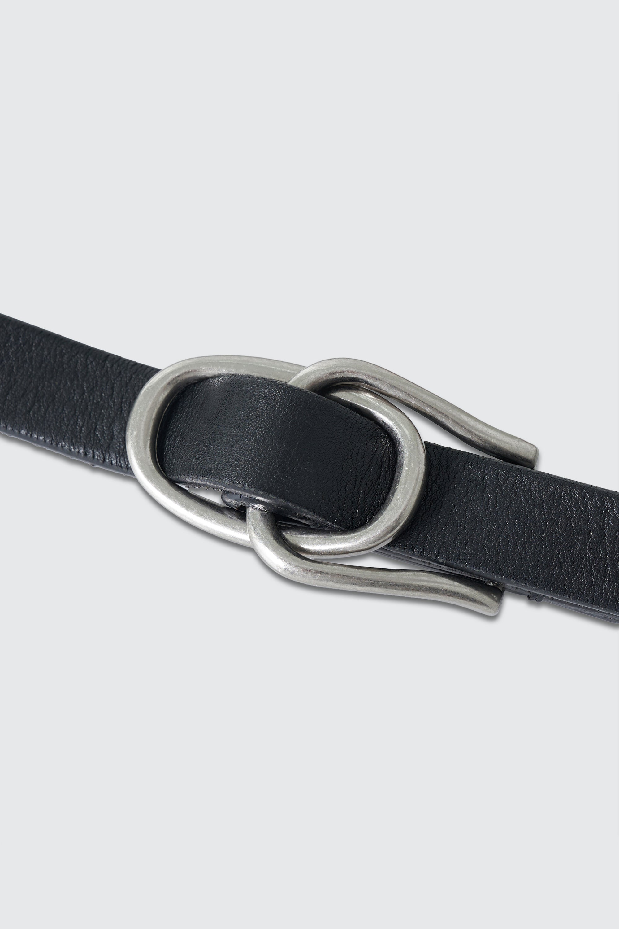 Double Buckle Leather Belt