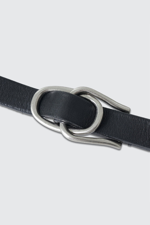 Double Buckle Leather Belt