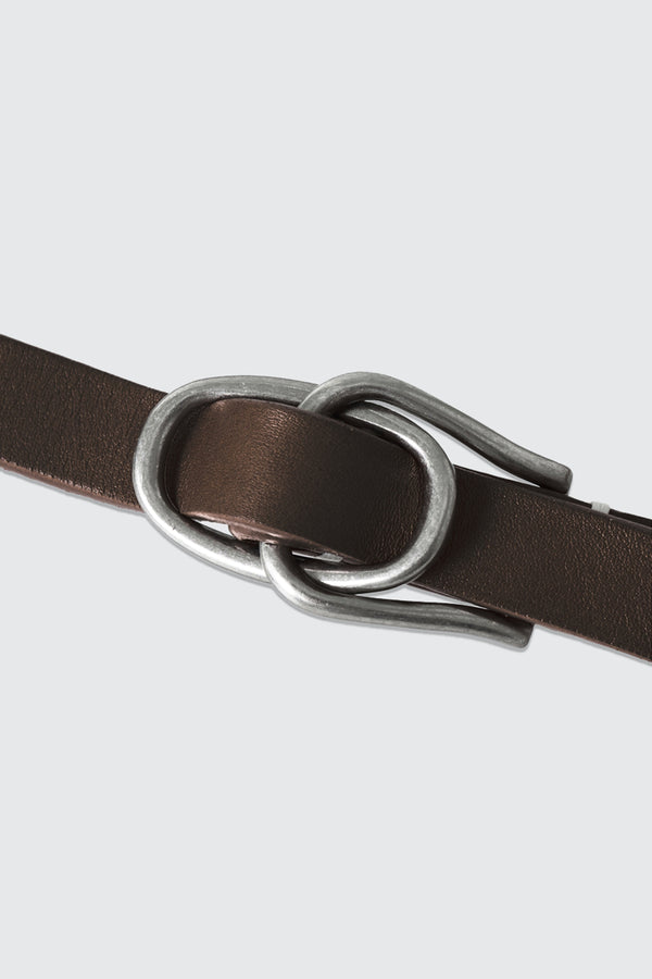 Double Buckle Leather Belt