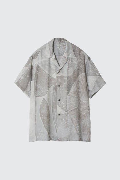 Printed Tencell Open Collar Shirt | YOKE Official Website