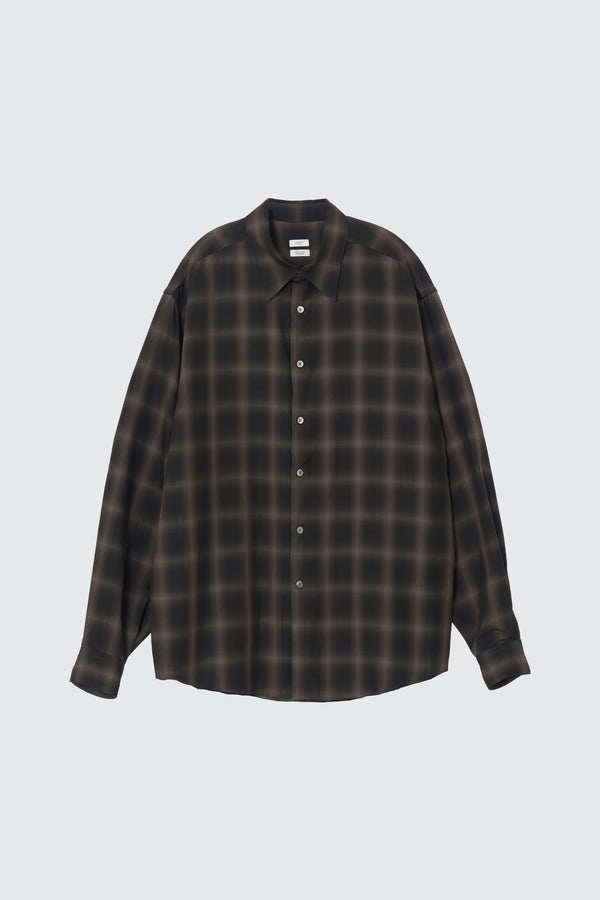 Tencell Ombre Plaid Regullar Collor Shirt