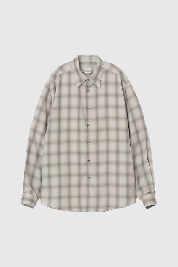 Tencell Ombre Plaid Regullar Collor Shirt