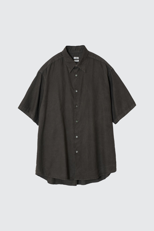 Cotton Silk Twill Garment-Dyed Loosed Shirt
