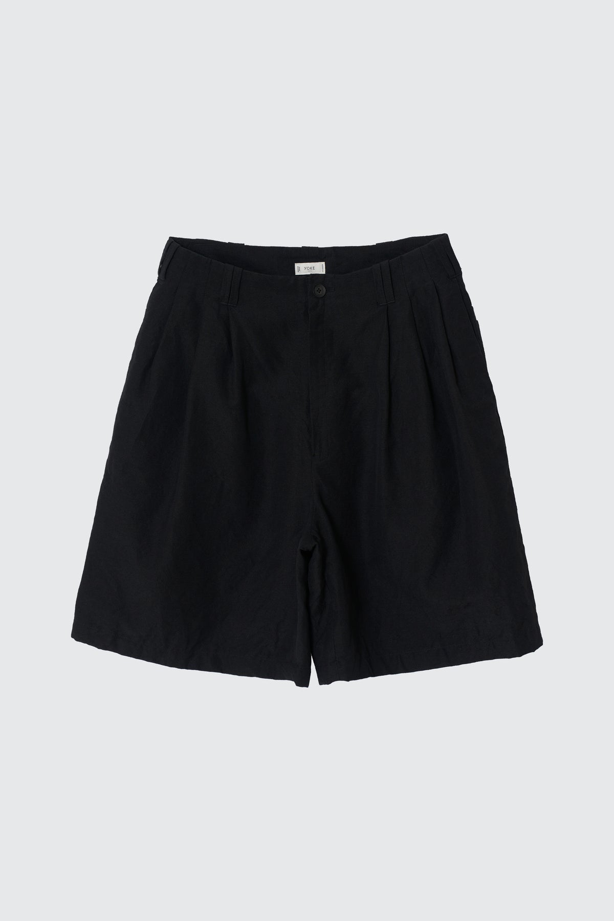 Wool Linen Weather Cloth 3pleated Shorts