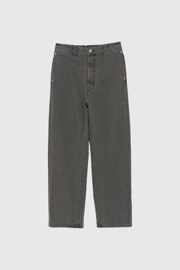 Denim Wide Straight Pants Vintage Wash