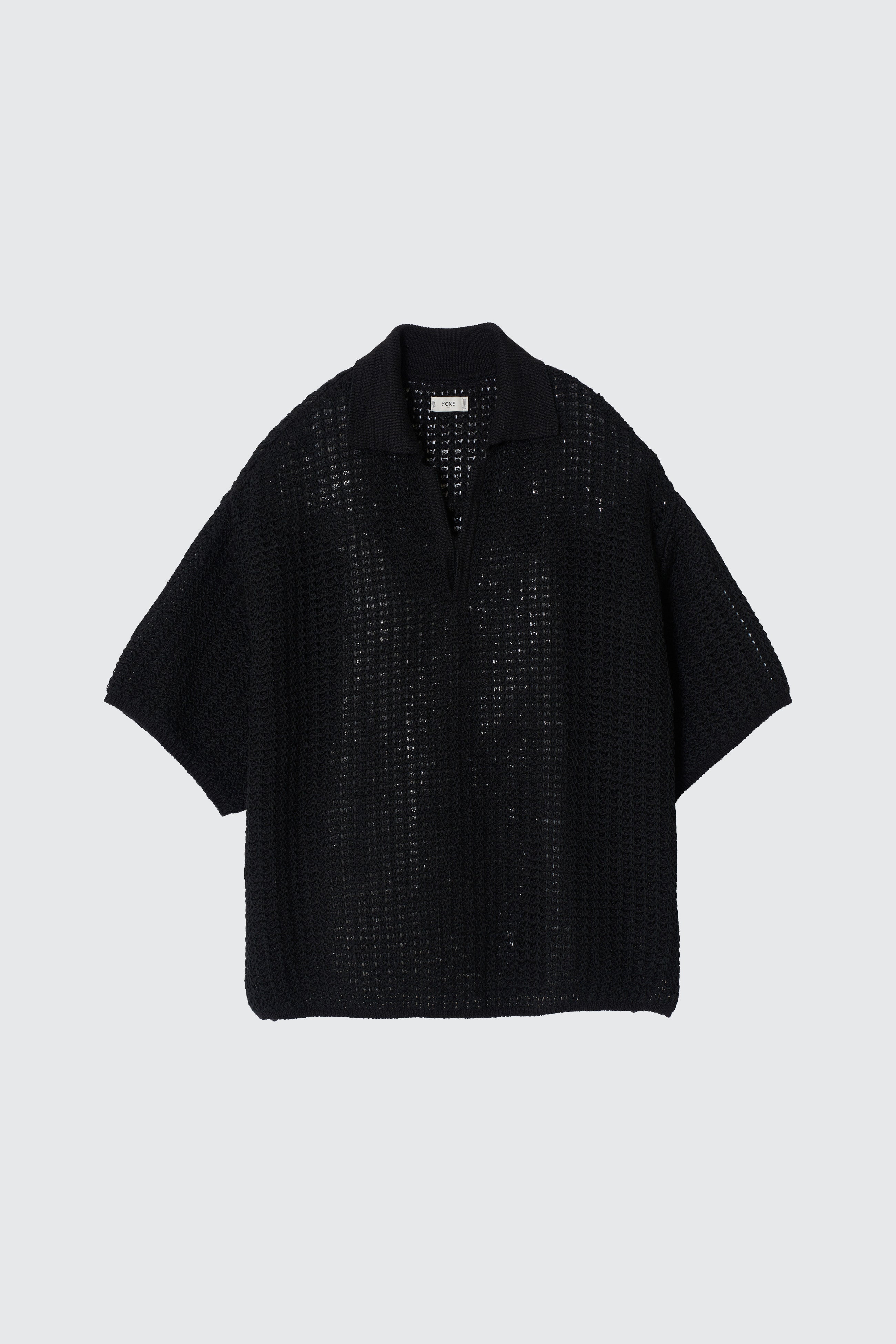 Cotton Mesh Knit Skipper Polo Shirt | YOKE Official Website