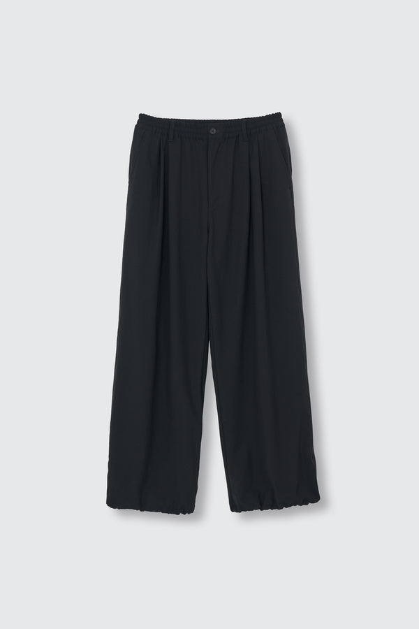 Exclusive Wool Washer Tropical 2pleated Easy Wide Trousers