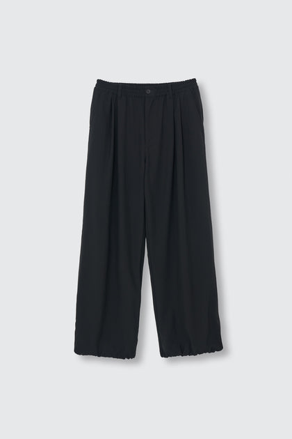 Exclusive Wool Washer Tropical 2pleated Easy Wide Trousers | YOKE