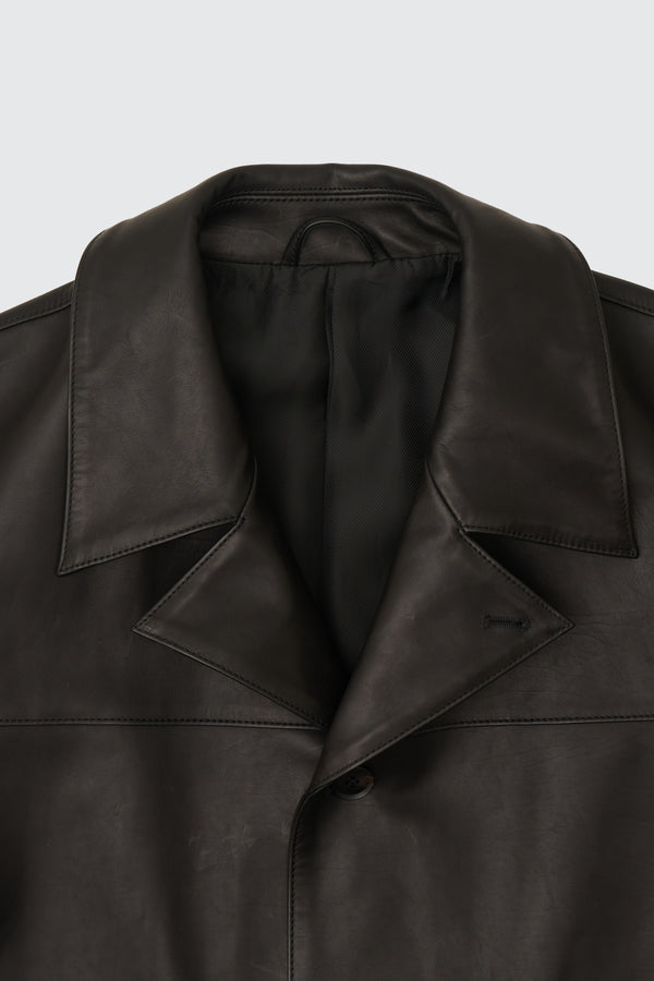 Calf Nappa Leather Coat