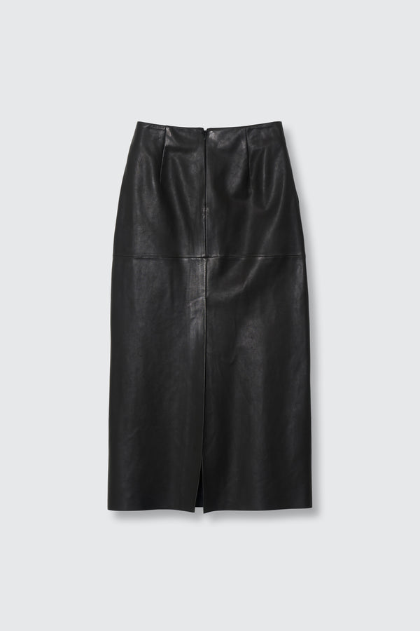 Calf Nappa Leather Skirt