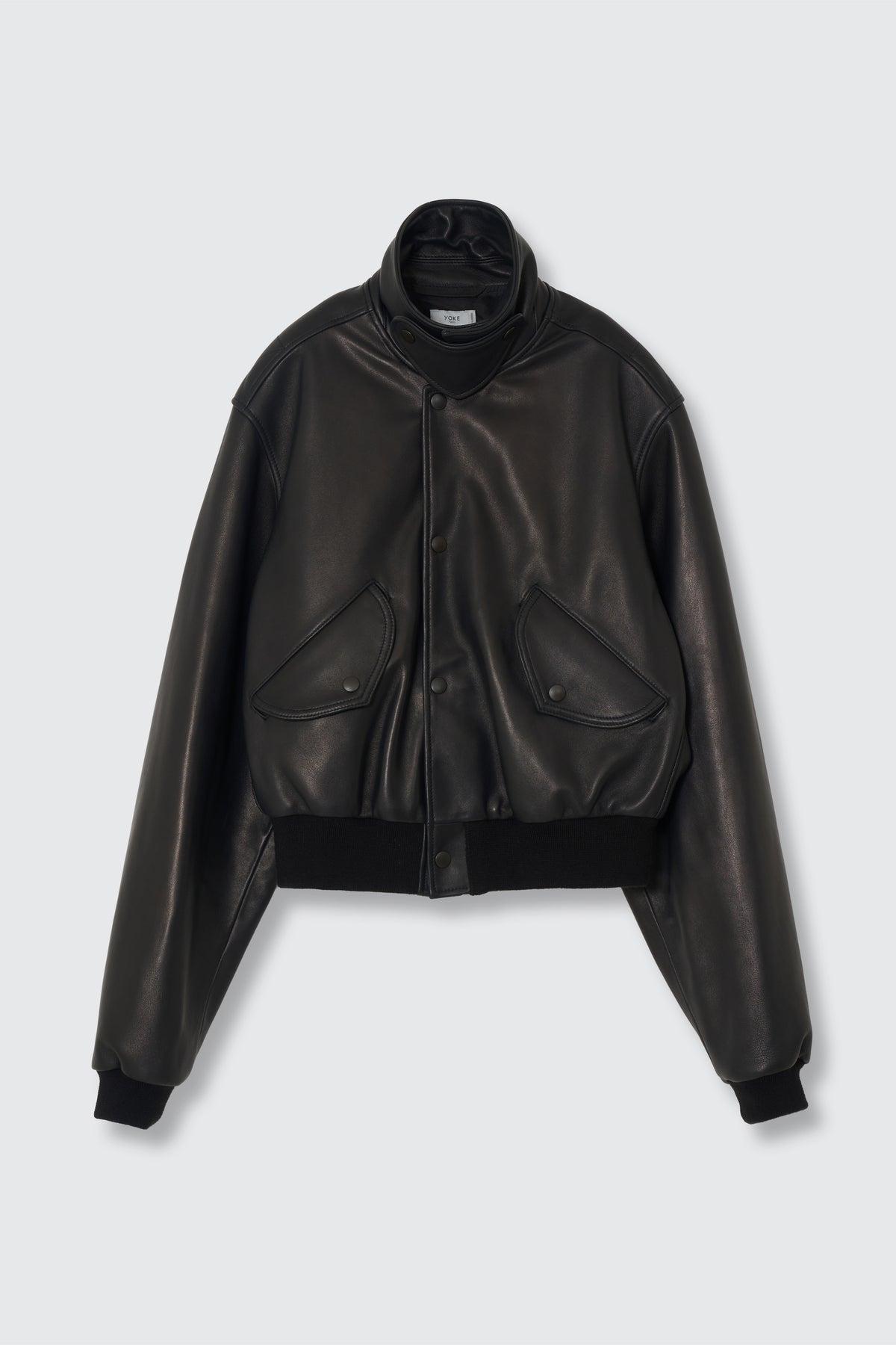 Lamb Leather Bomber Short Jacket