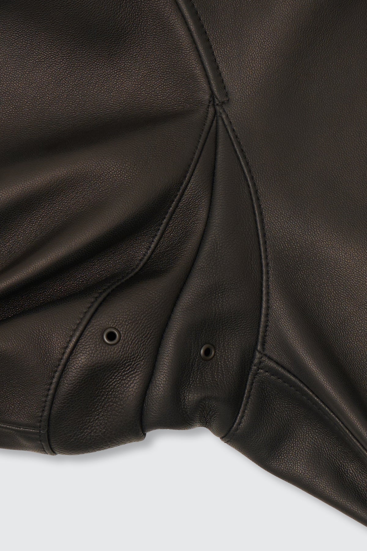 Lamb Leather Bomber Short Jacket