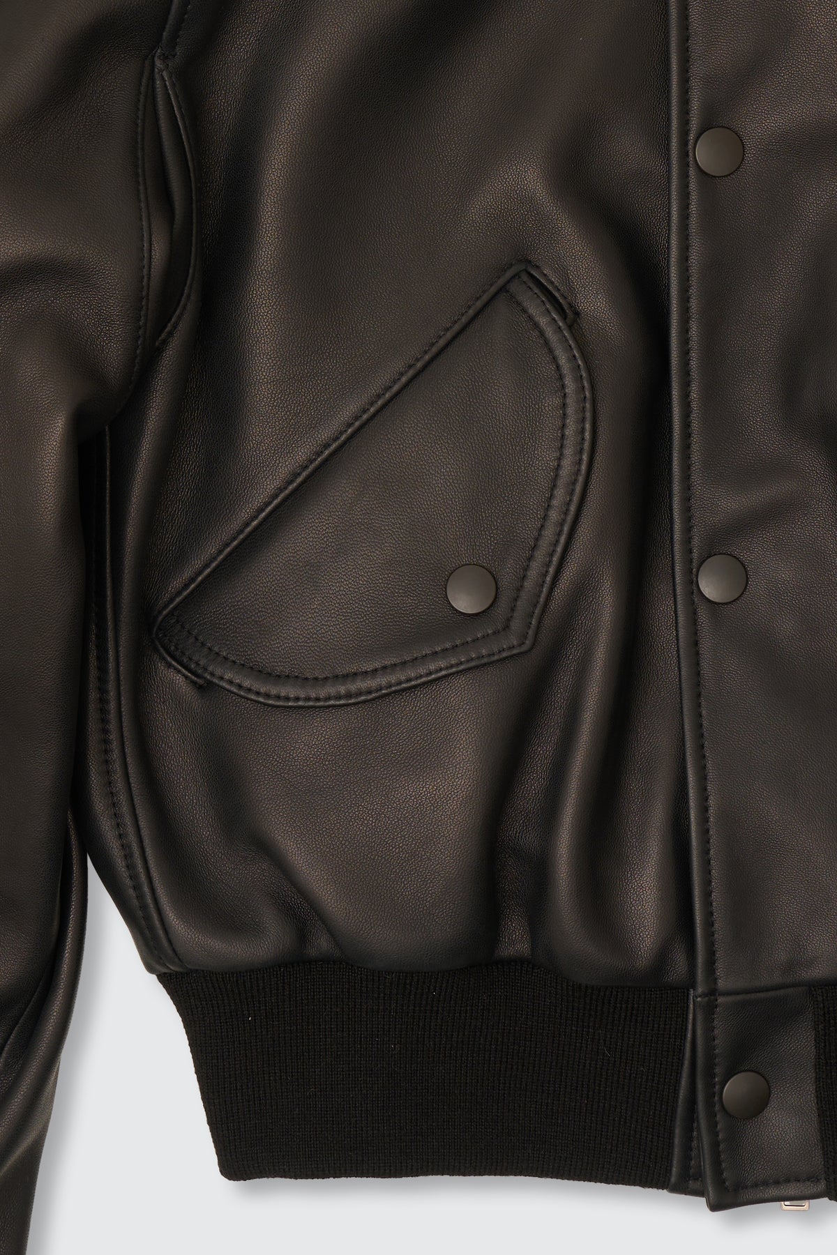 Lamb Leather Bomber Short Jacket