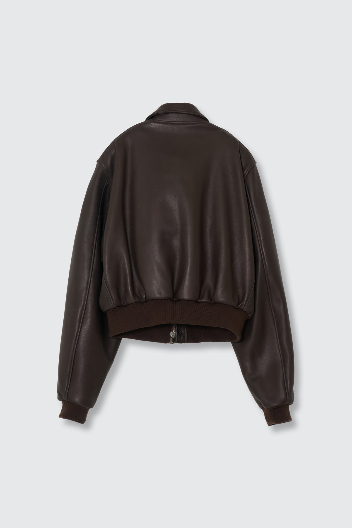 Lamb Leather Bomber Short Jacket